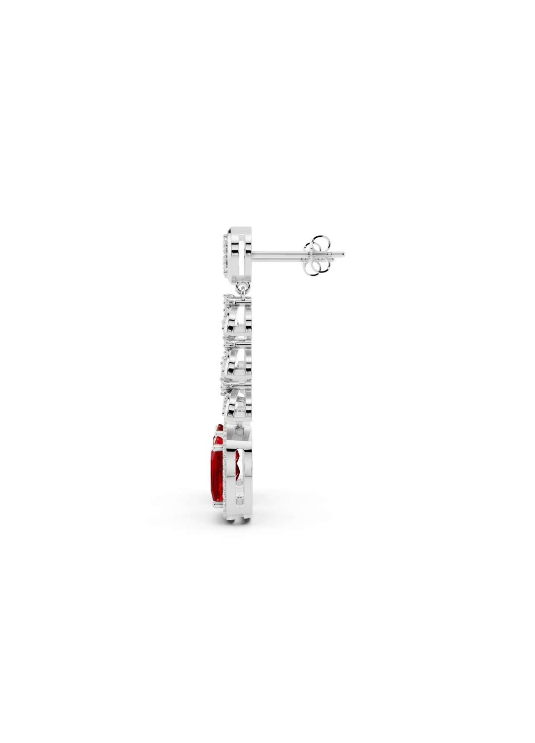 Ruby & Diamond Cascade Earrings Image 12