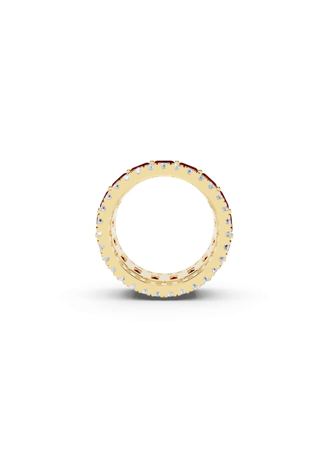 Ruby & Diamond Cut Eternity Band Image 5