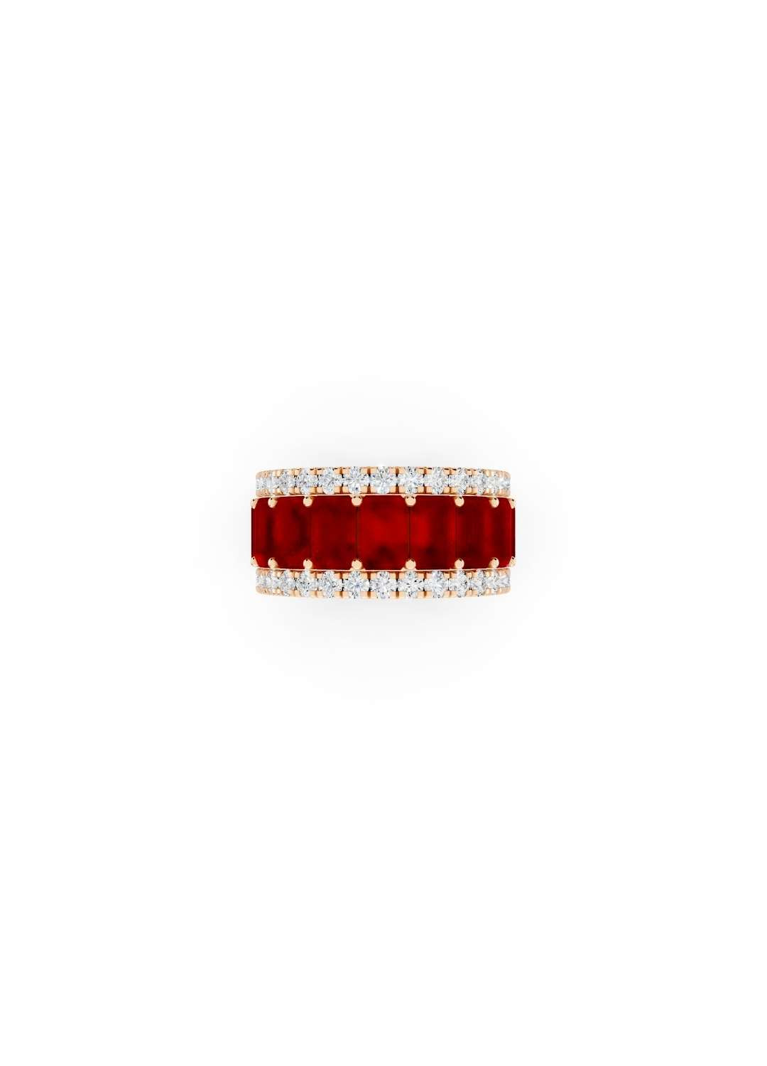 Ruby & Diamond Cut Eternity Band Image 6