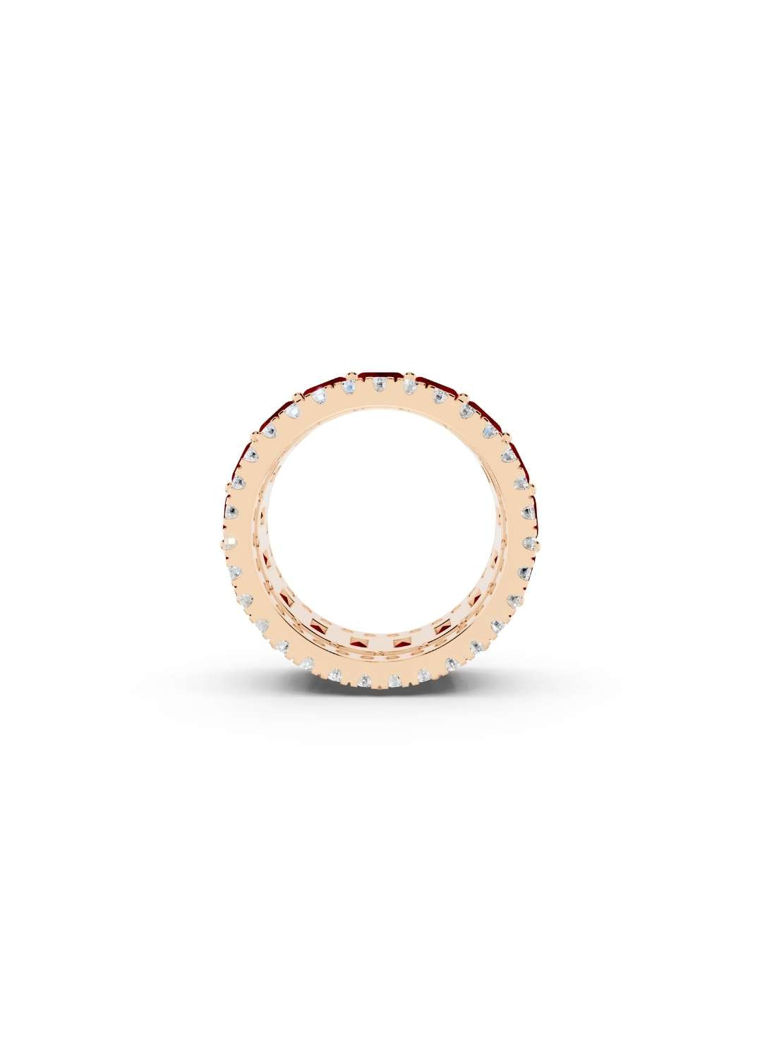 Ruby & Diamond Cut Eternity Band Image 10