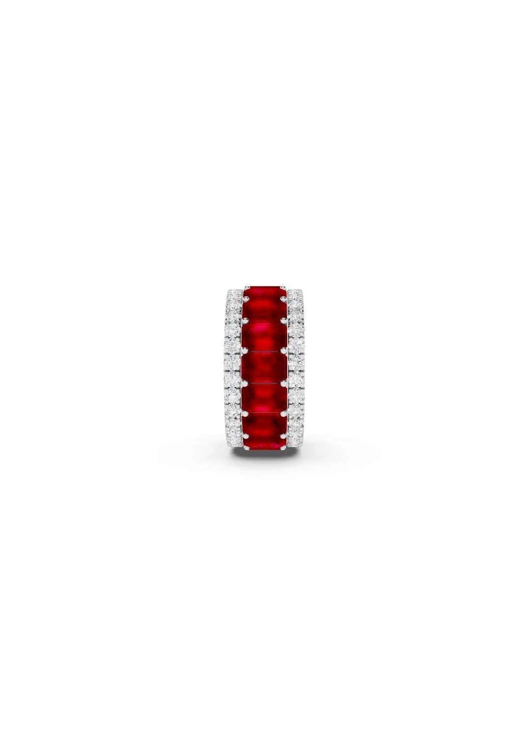 Ruby & Diamond Cut Eternity Band Image 14