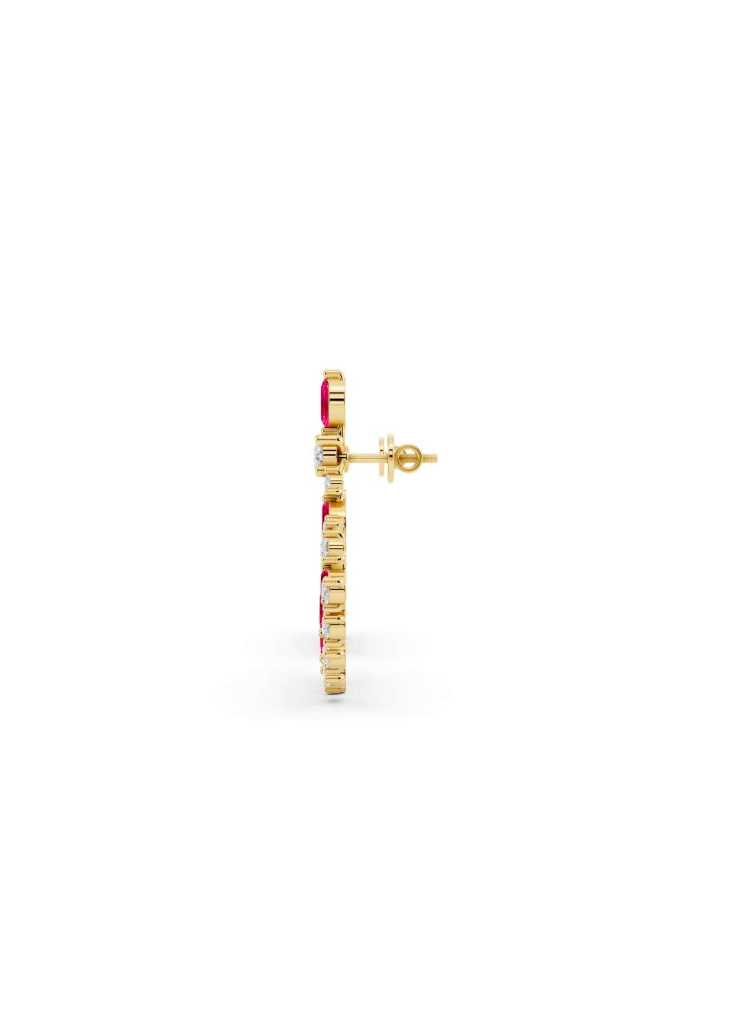 Ruby and Diamond Ethnic Earrings Image 5