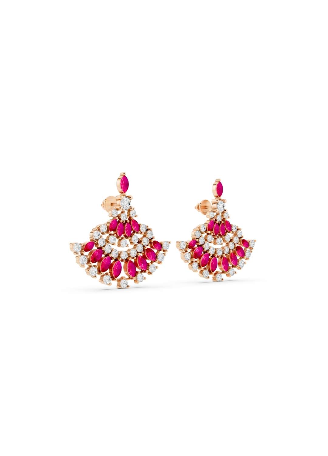 Ruby and Diamond Ethnic Earrings Image 9