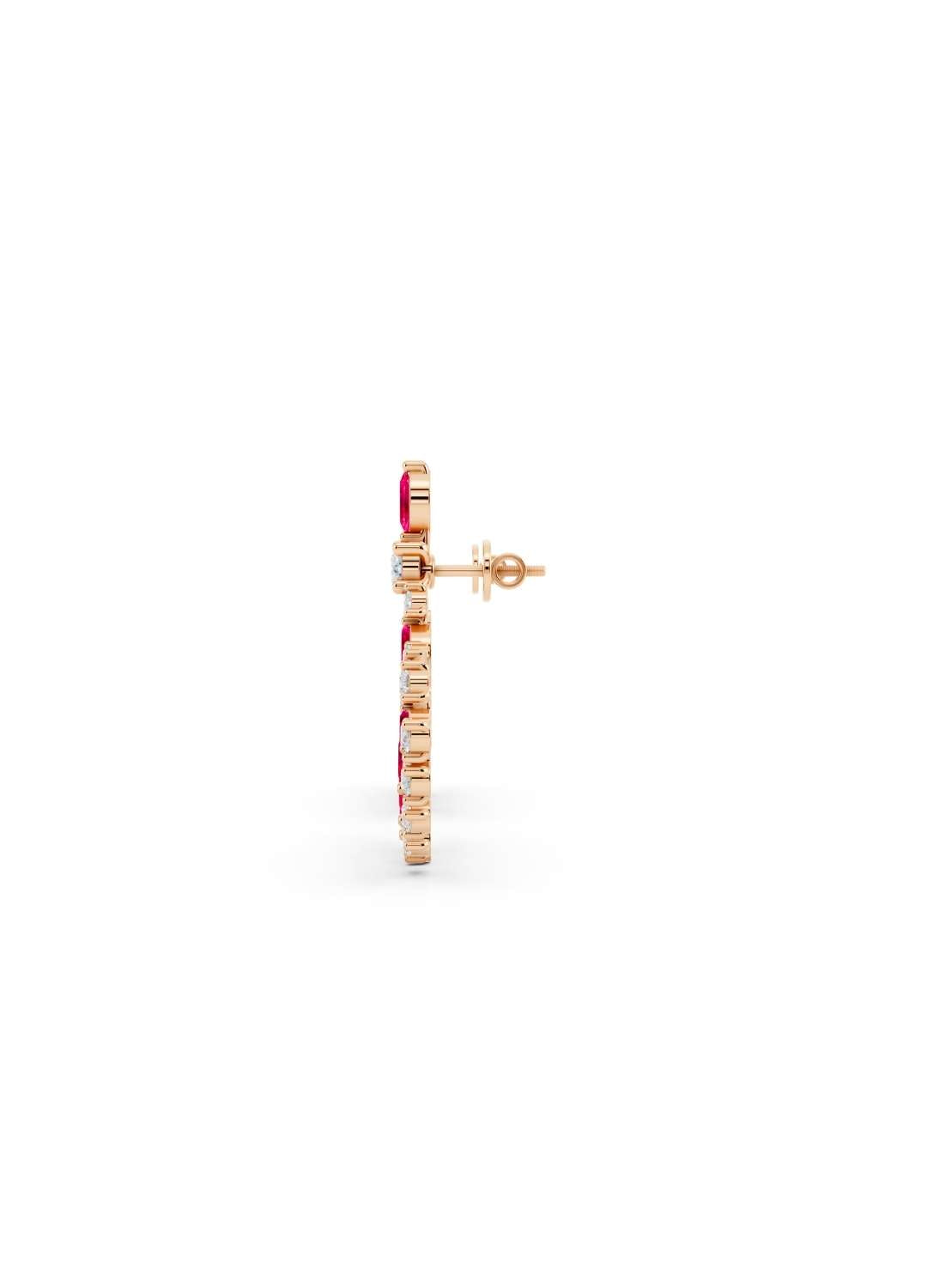 Ruby and Diamond Ethnic Earrings Image 10