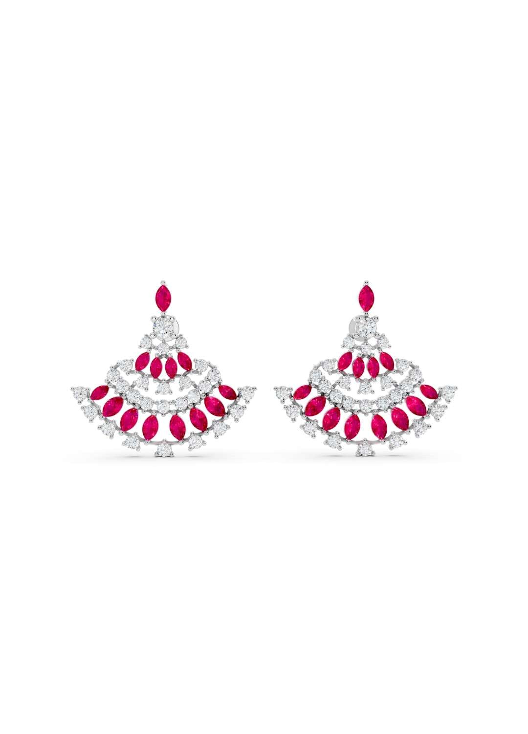 Ruby and Diamond Ethnic Earrings Image 11