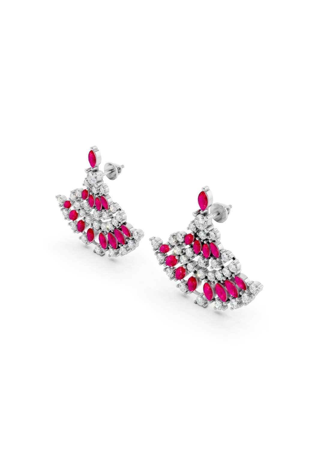 Ruby and Diamond Ethnic Earrings Image 13