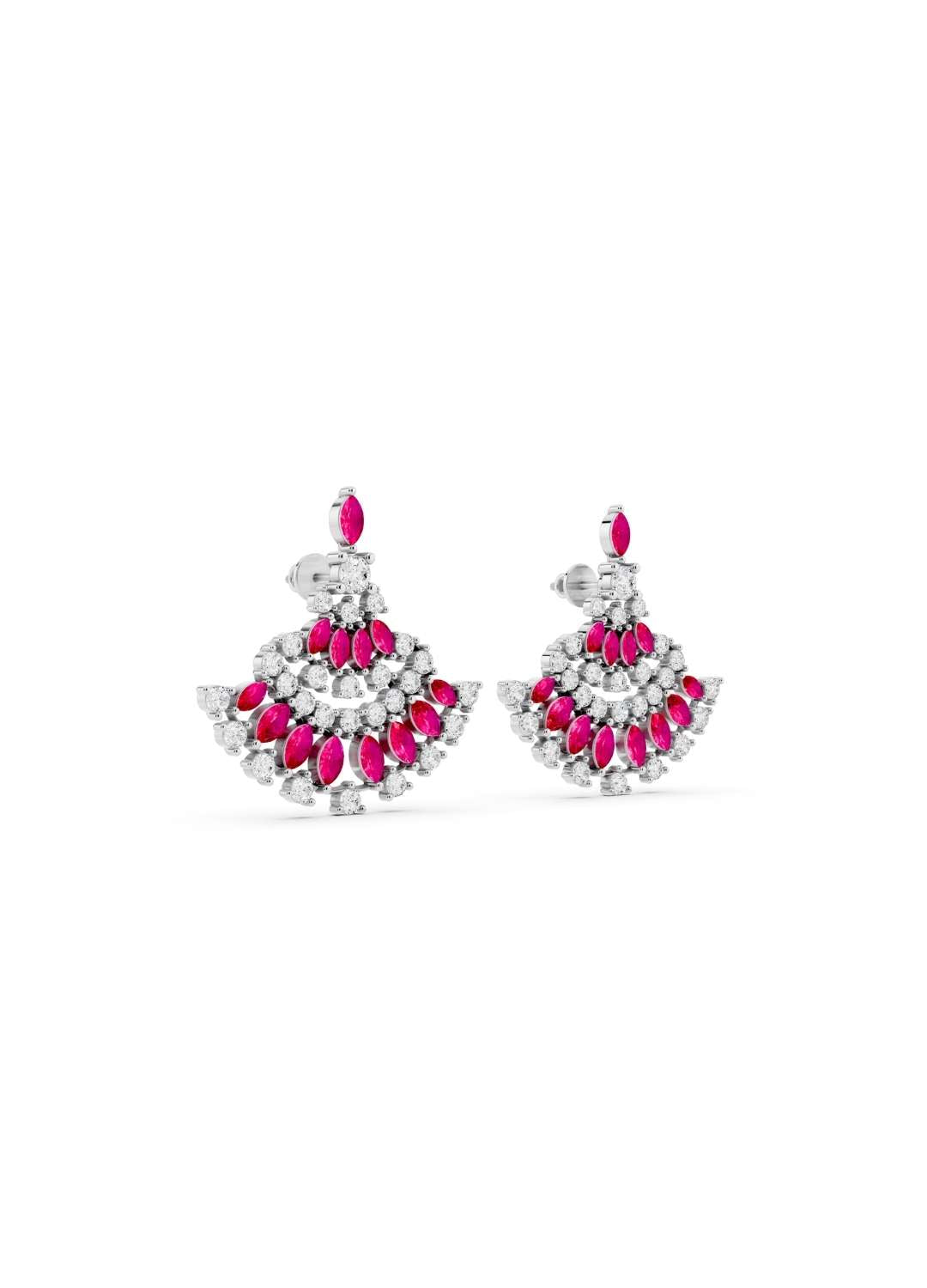 Ruby and Diamond Ethnic Earrings Image 14