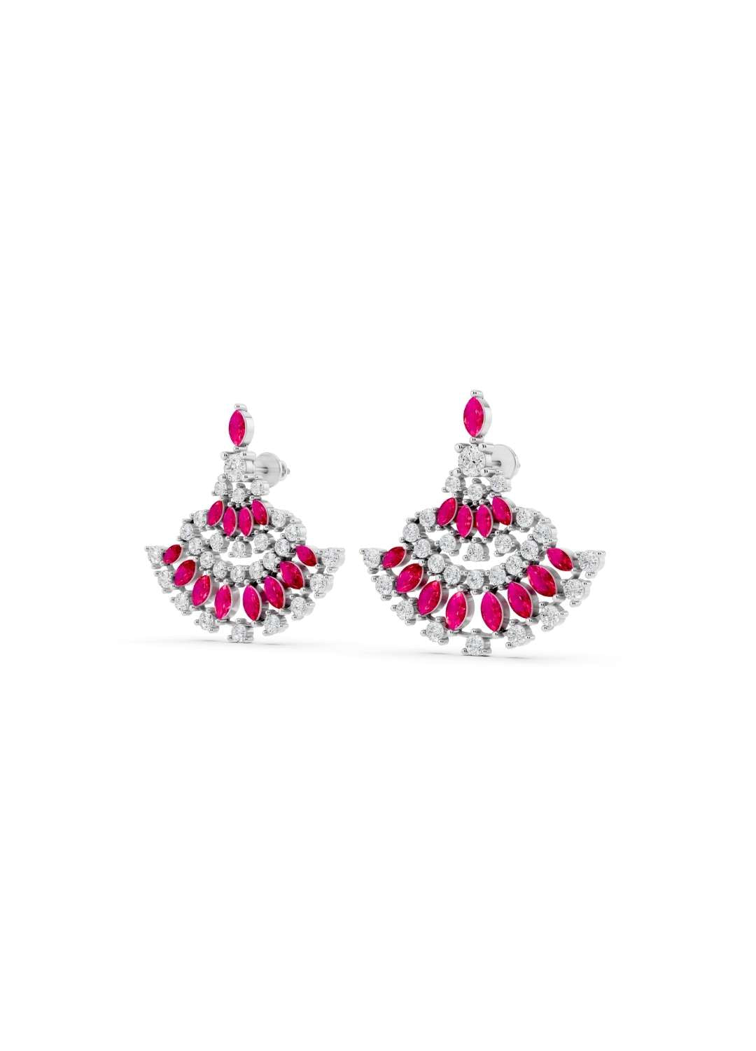 Ruby and Diamond Ethnic Earrings Image 12
