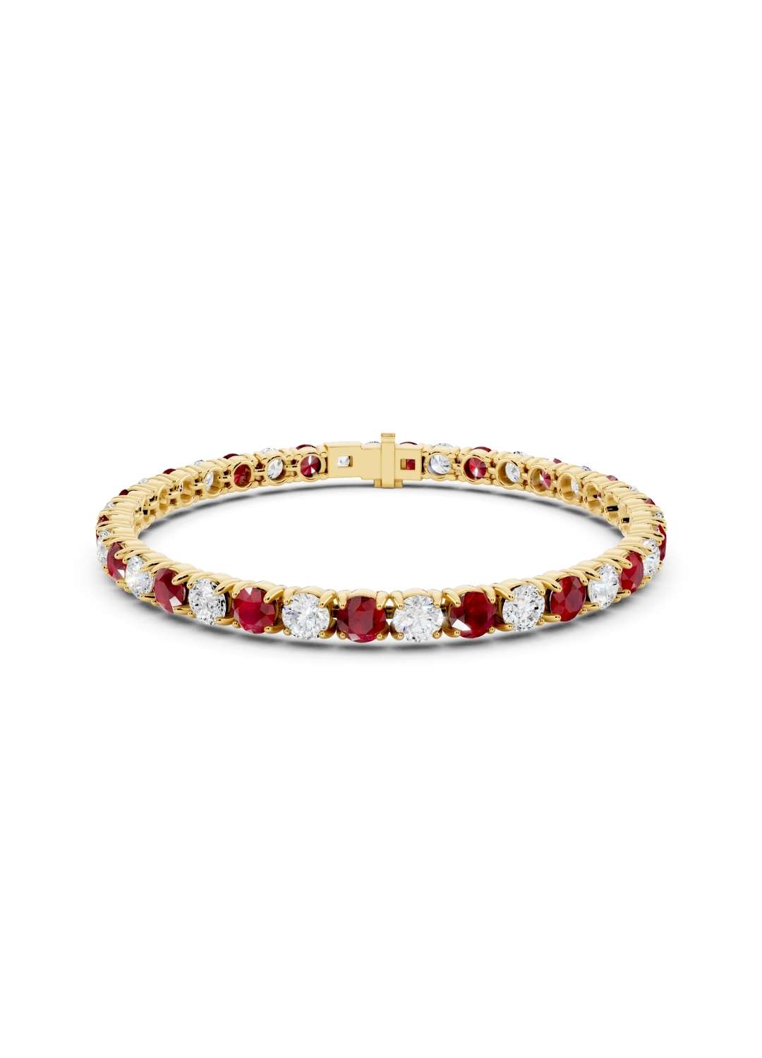 Ruby and Diamond Tennis Bracelet Image 1