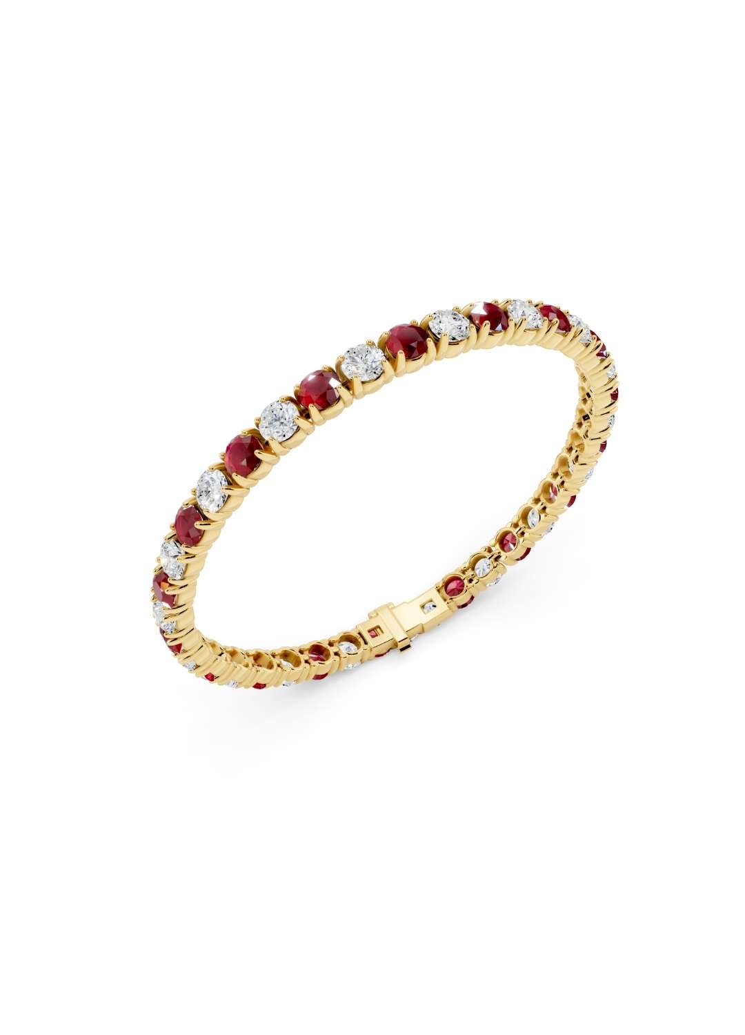 Ruby and Diamond Tennis Bracelet Image 2