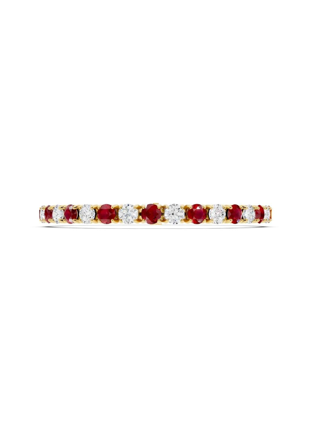 Ruby and Diamond Tennis Bracelet Image 4