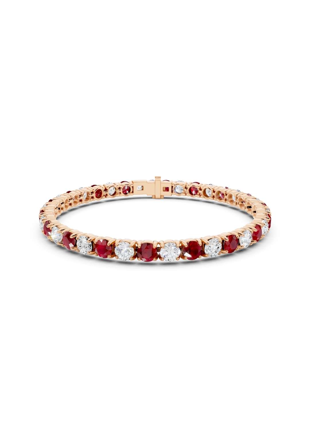 Ruby and Diamond Tennis Bracelet Image 6