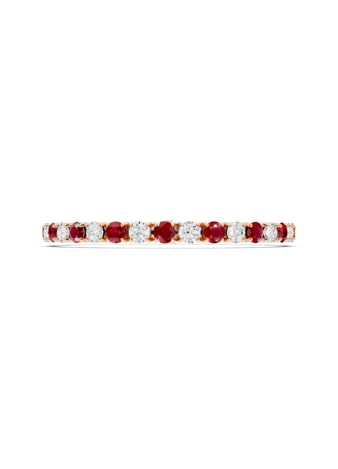 Ruby and Diamond Tennis Bracelet Image 9