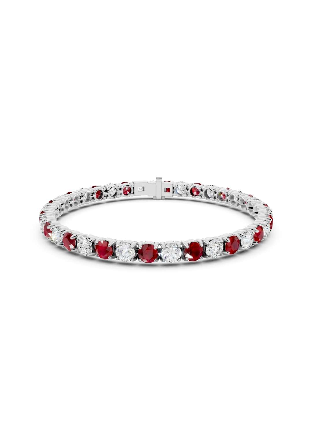 Ruby and Diamond Tennis Bracelet Image 11