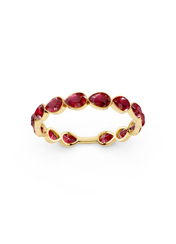 Ruby Pear Graduated Ring