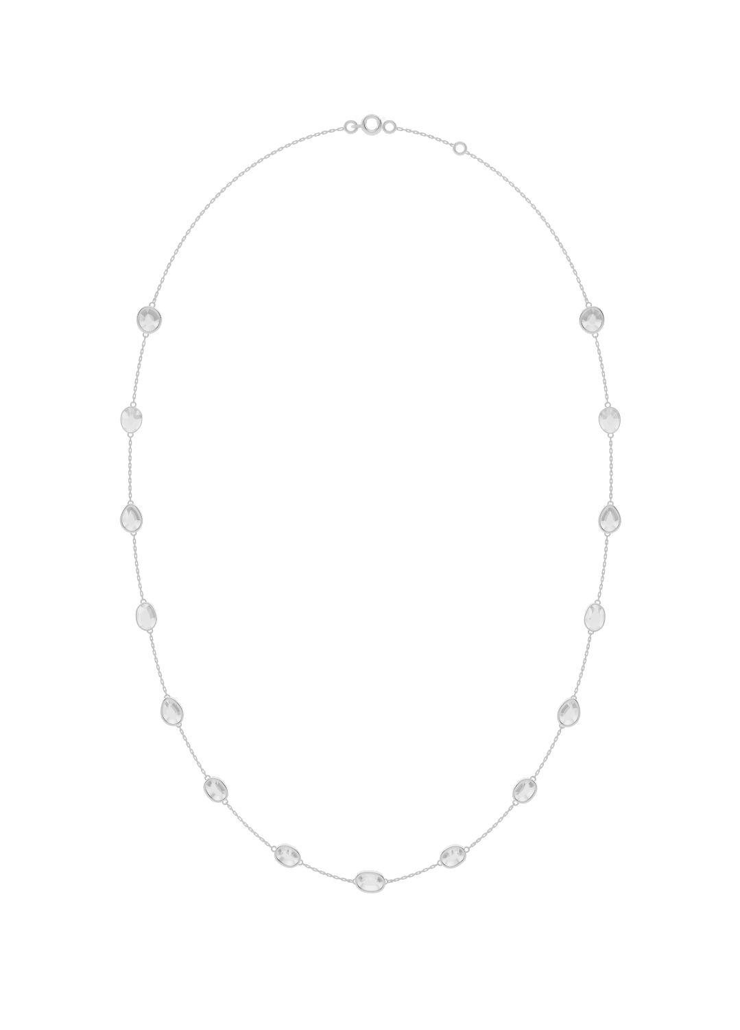 Diamond Bezel-Set Gold Necklace