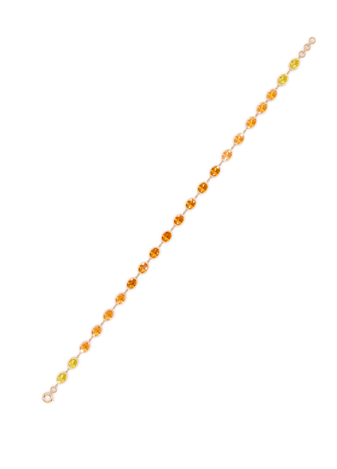 Multicolor Sapphire Bezel-Set Tennis Bracelet