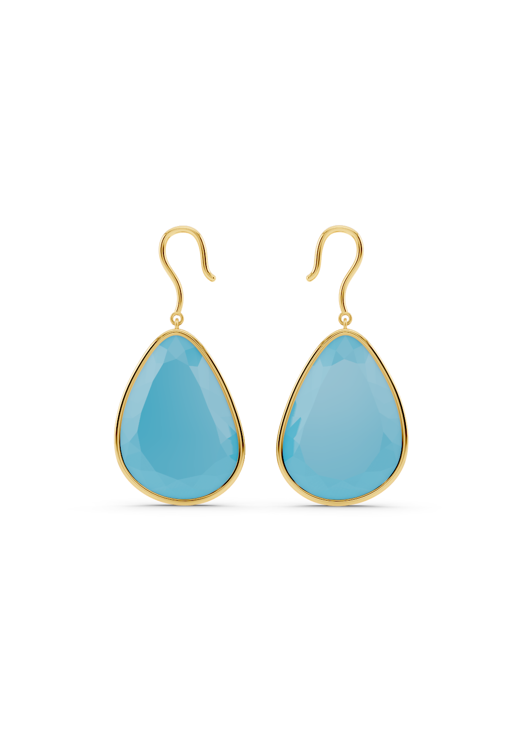 Single Turquoise Drop Earrings