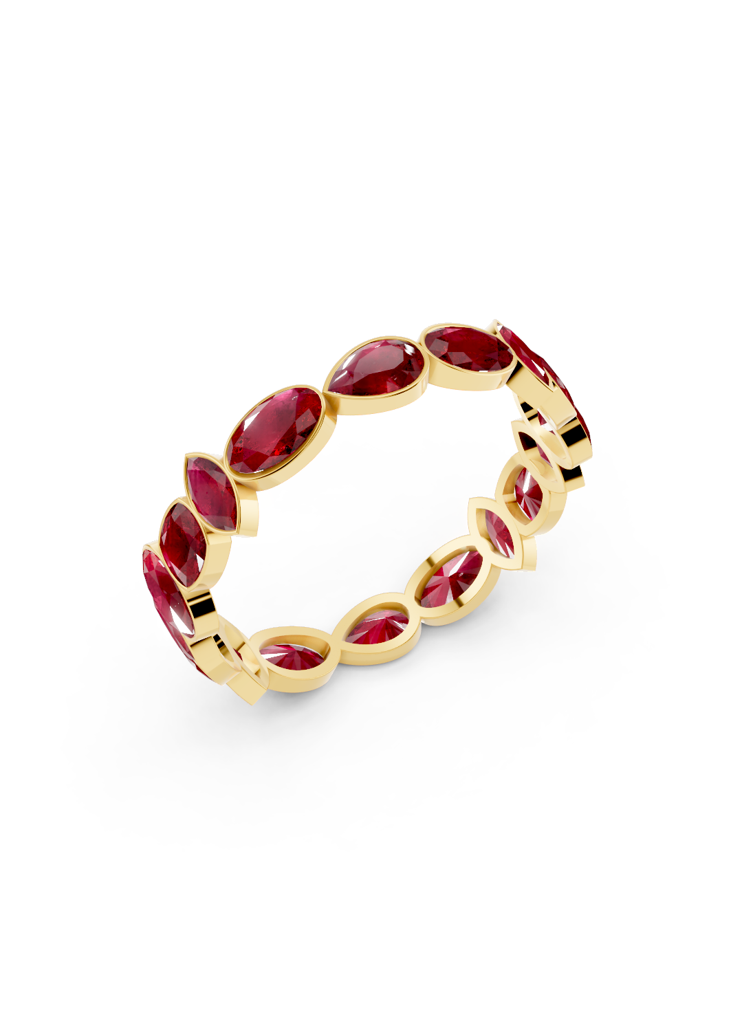 Ruby Pear Full Eternity Ring