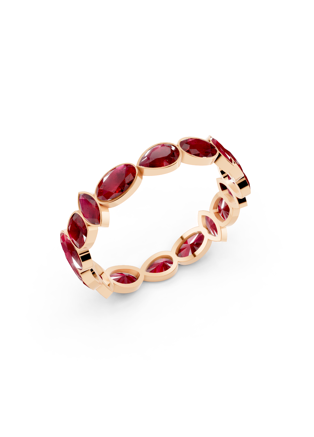 Ruby Pear Full Eternity Ring