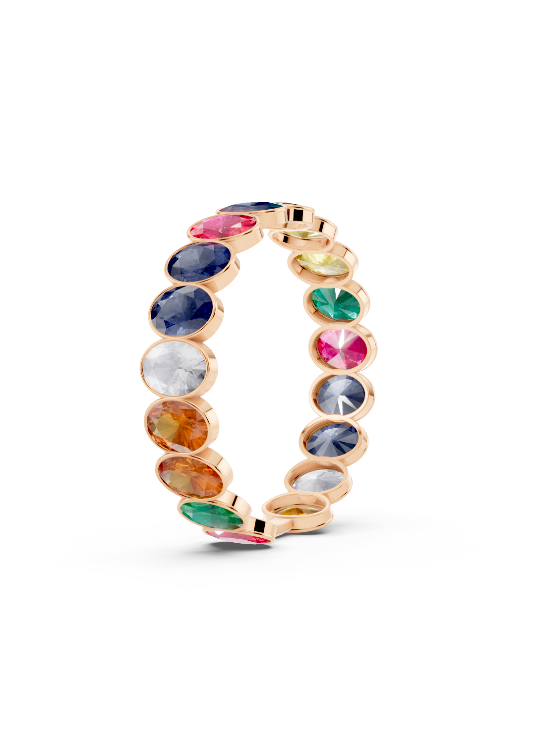 Rainbow Sapphire Full Eternity Ring