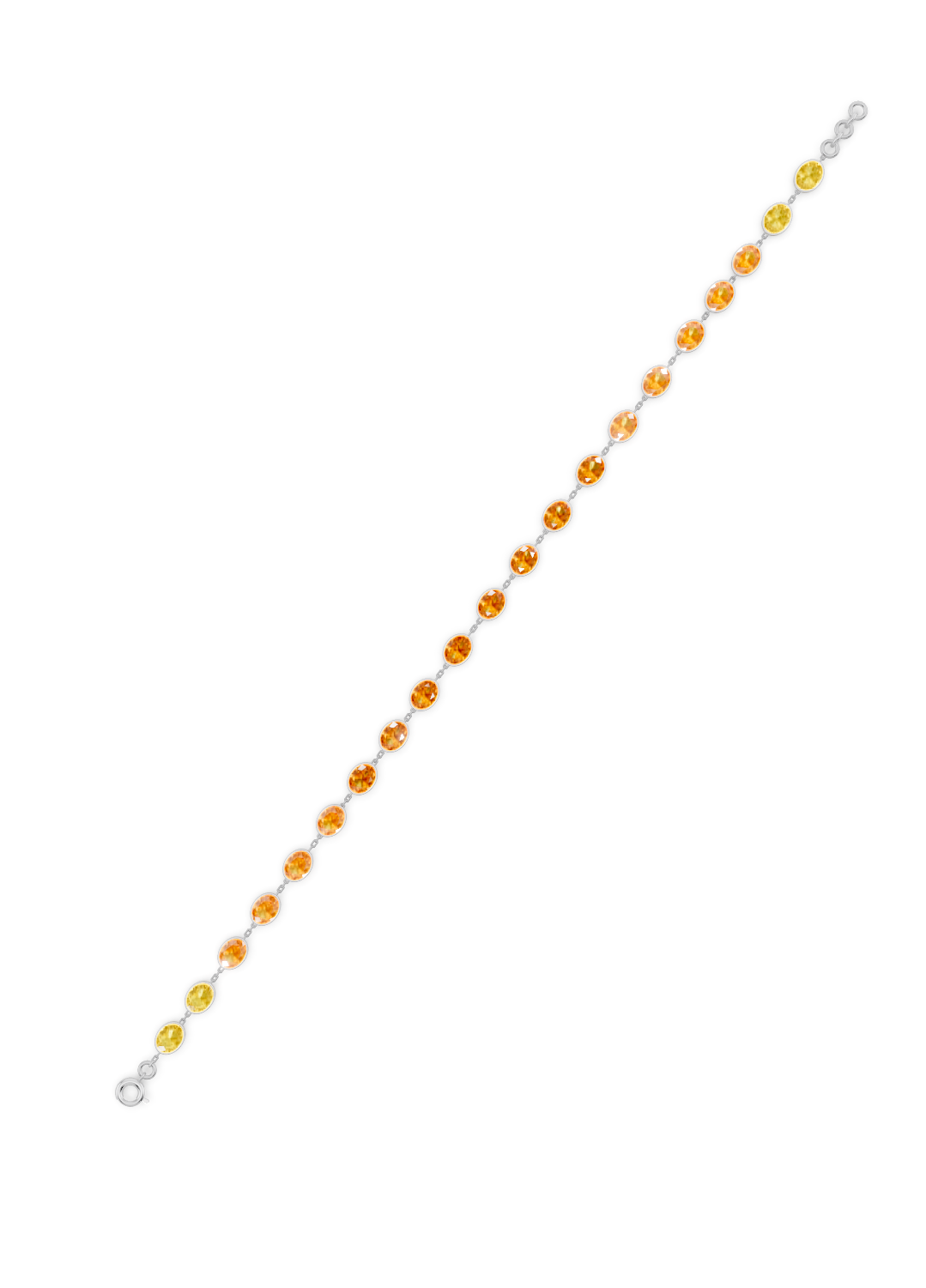 Multicolor Sapphire Bezel-Set Tennis Bracelet