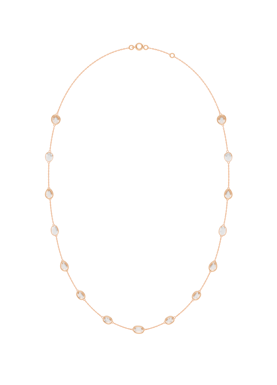 Diamond Bezel-Set Gold Necklace