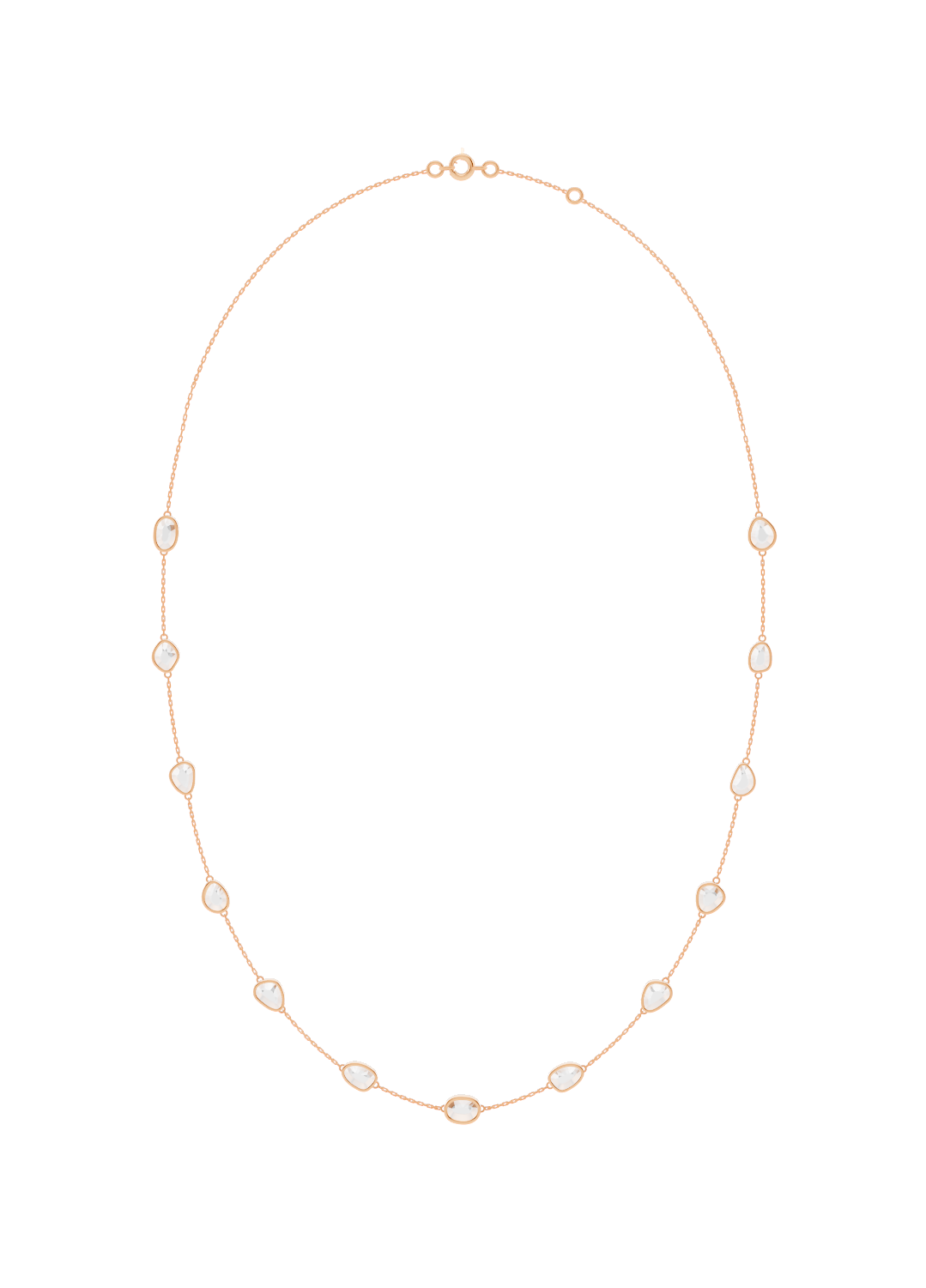 Opal Bezel-Set Gold Necklace