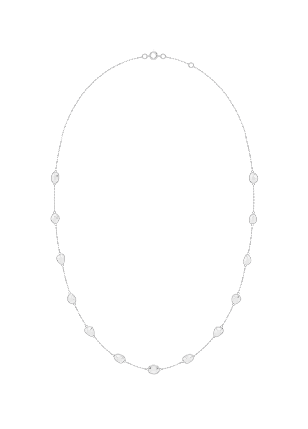Opal Bezel-Set Gold Necklace