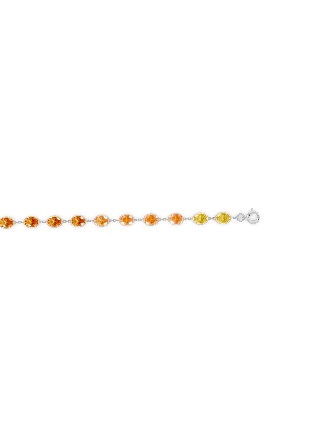 Multicolor Sapphire Bezel-Set Tennis Bracelet