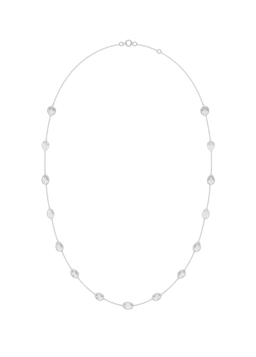 Diamond Bezel-Set Gold Necklace