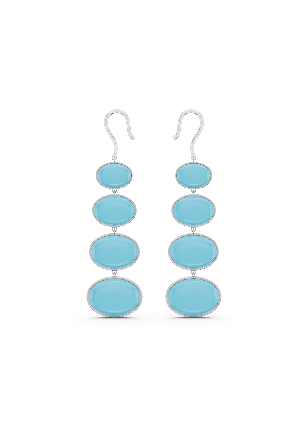 Quadruple Turquoise Drop Earrings