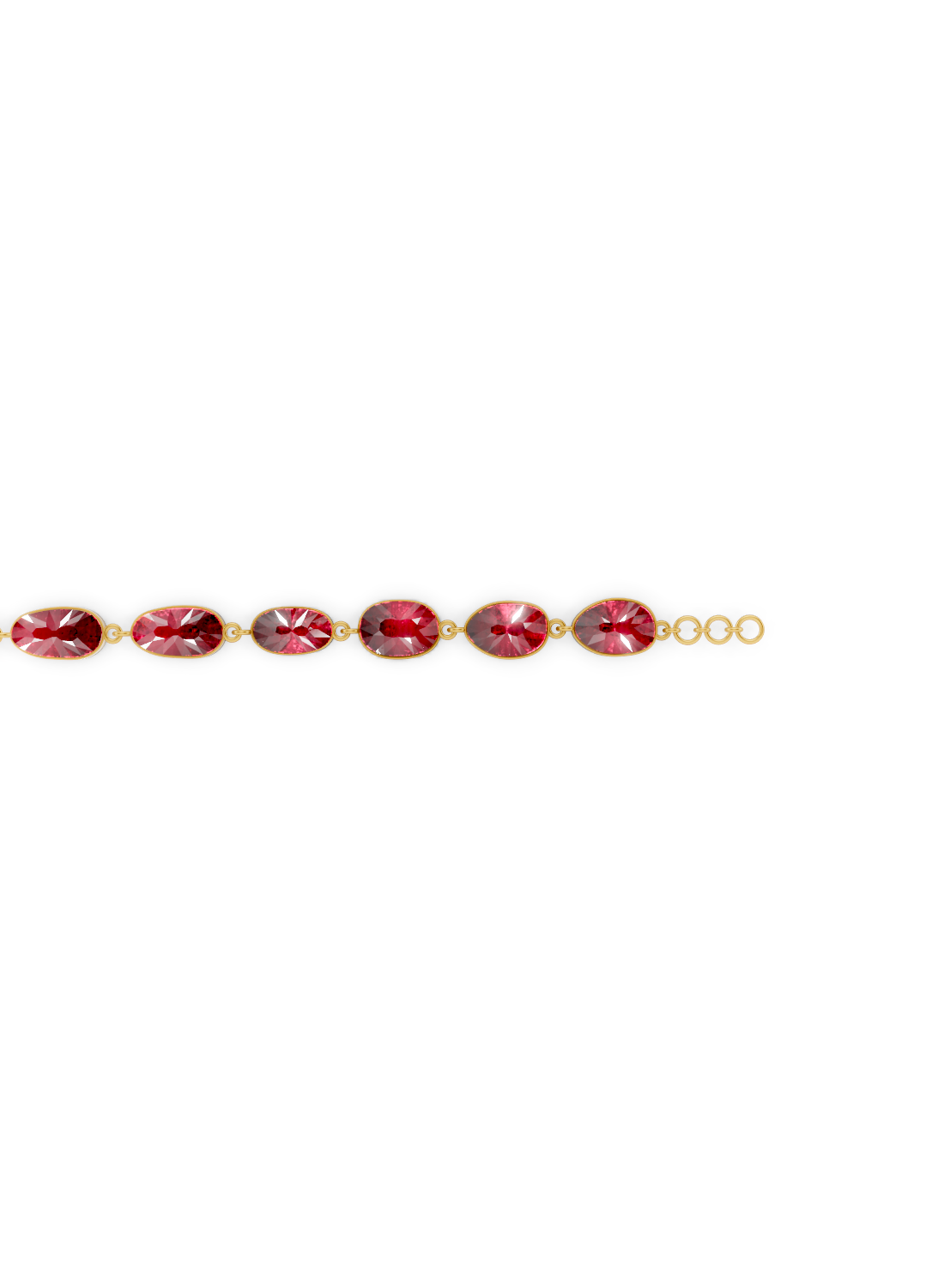 Ruby Bezel-Set Bracelet
