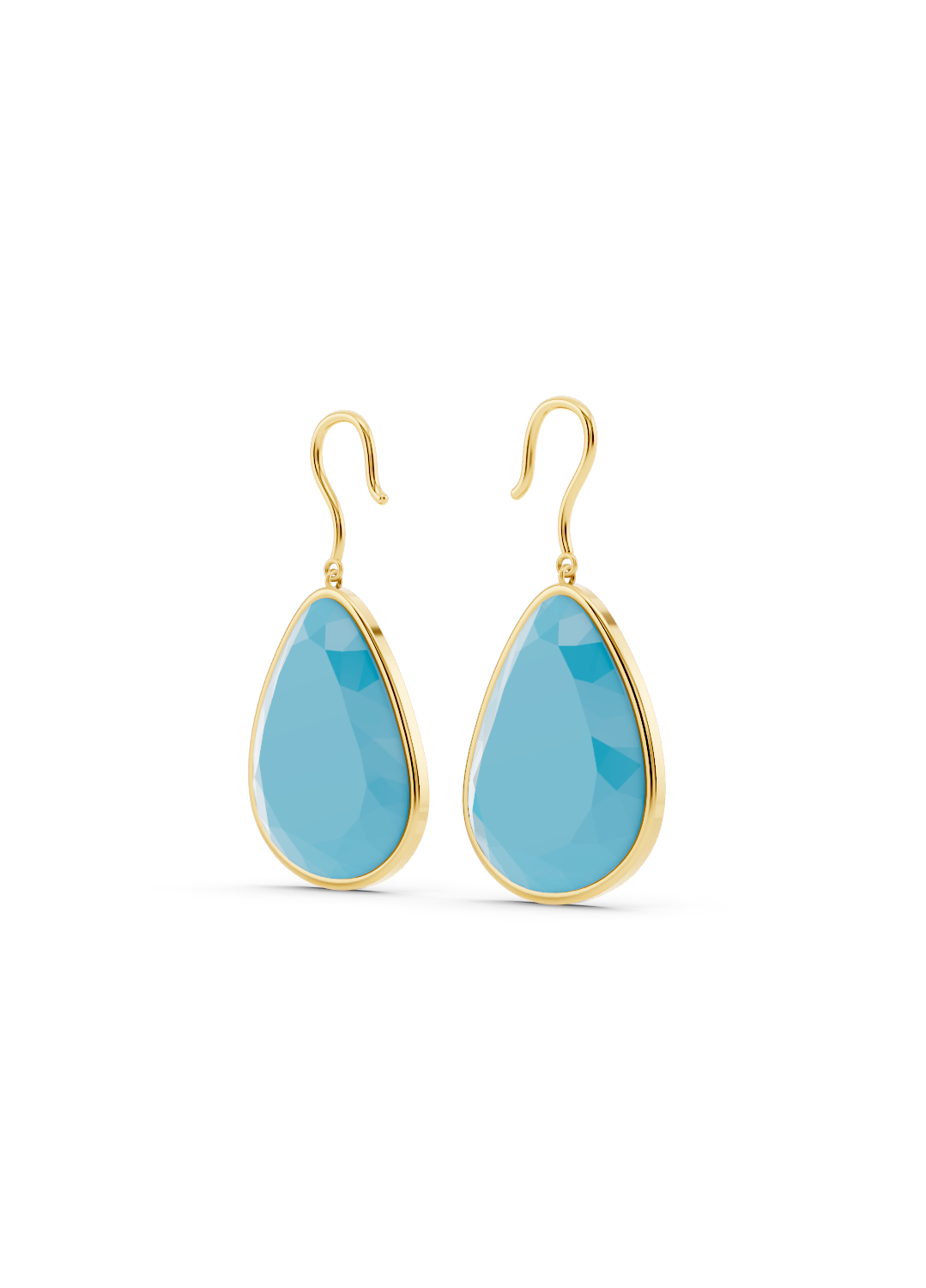 Single Turquoise Drop Earrings