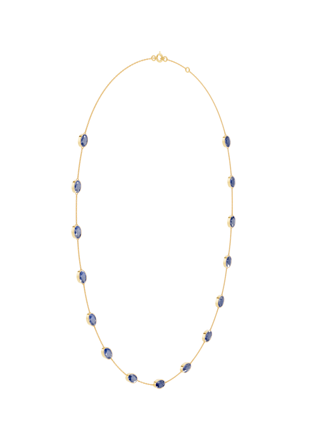 Tanzanite Bezel-Set Necklace