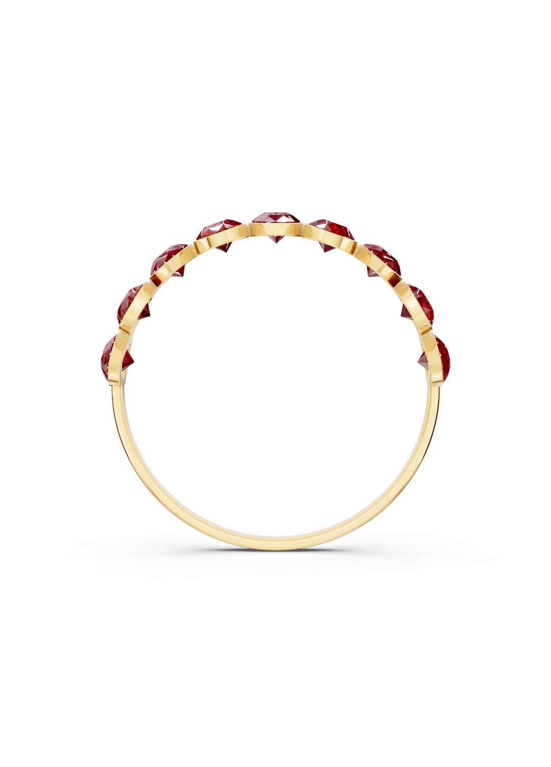 Ruby Alternating Pear Eternity Ring