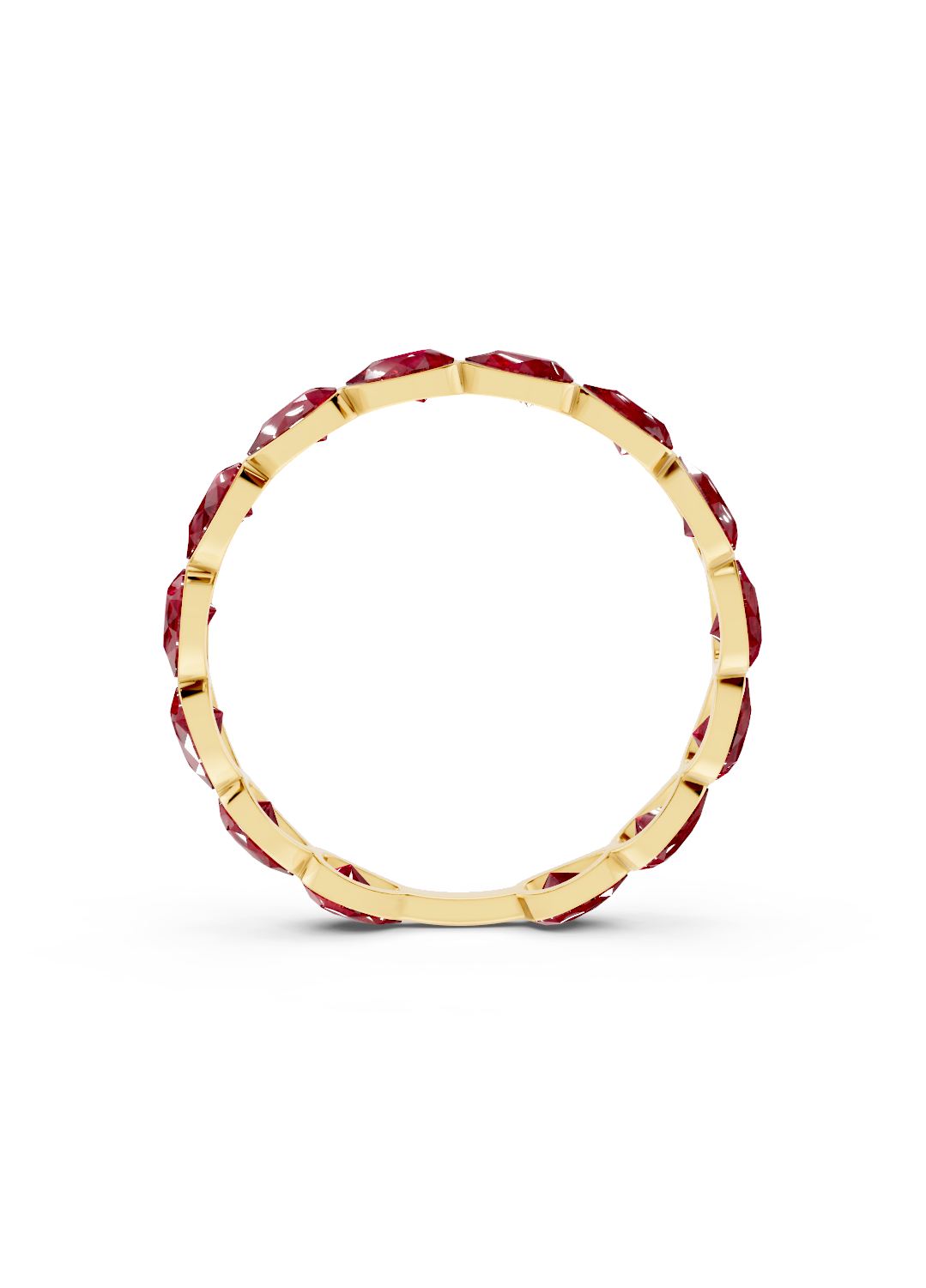 Ruby Pear Graduated Ring