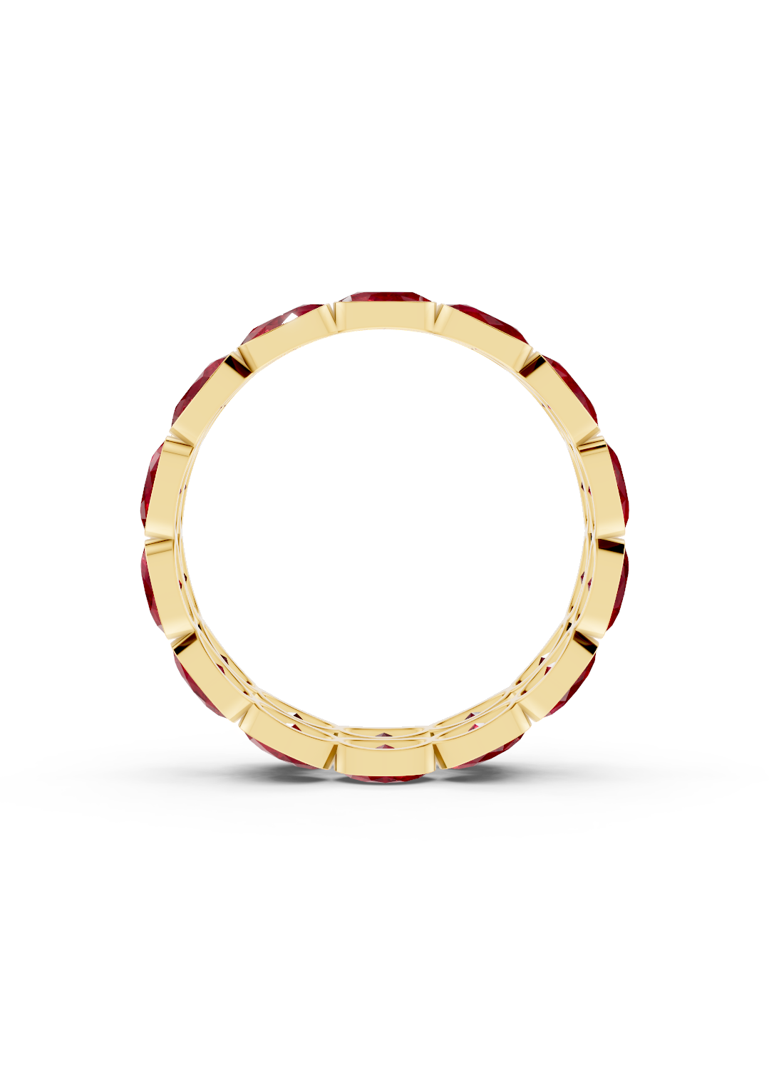 Ruby Oval Double-Row Eternity Ring