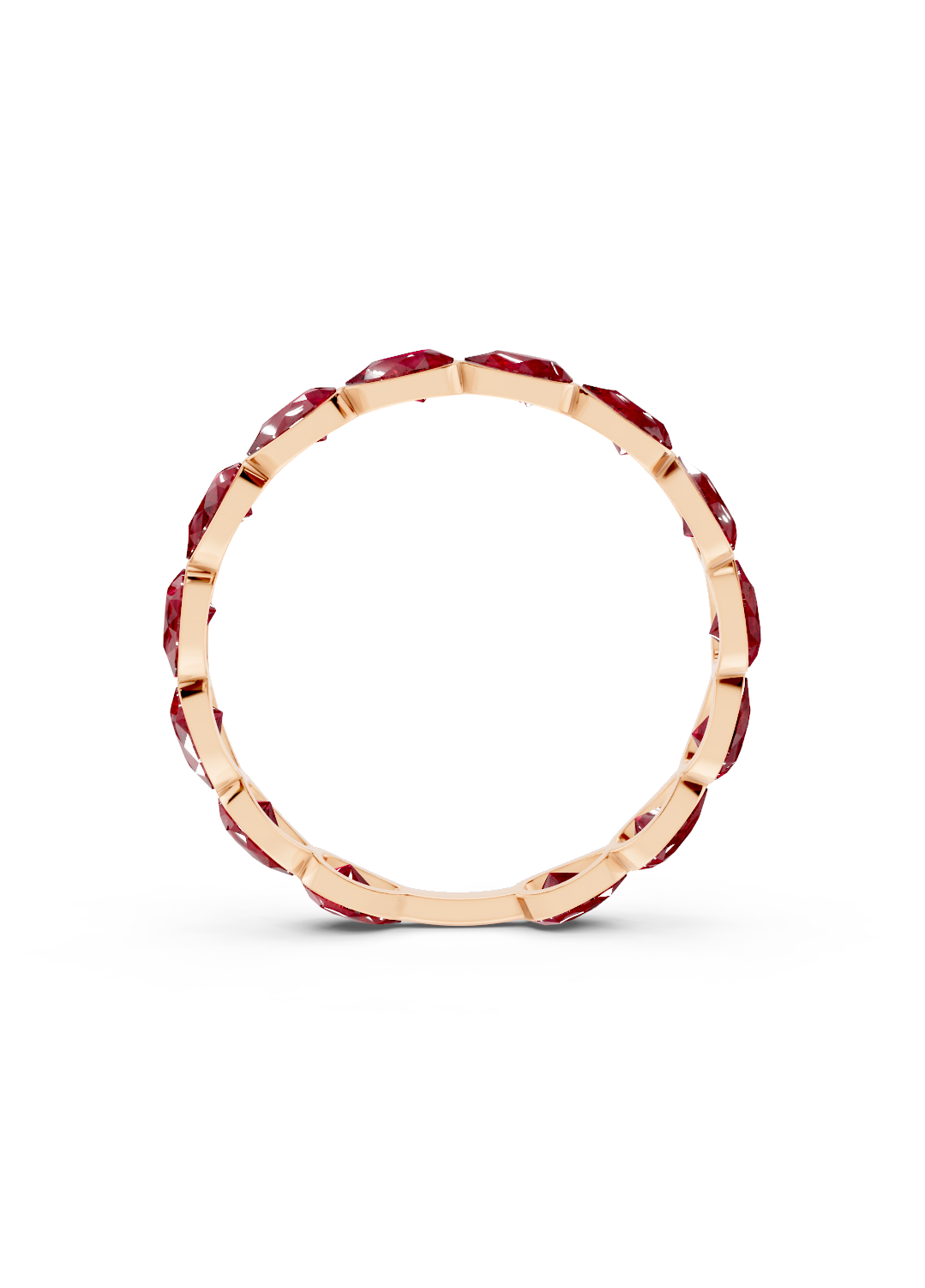 Ruby Pear Graduated Ring