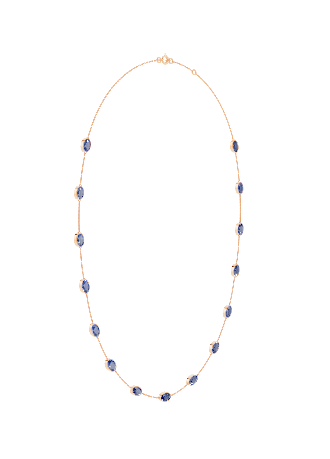Tanzanite Bezel-Set Necklace