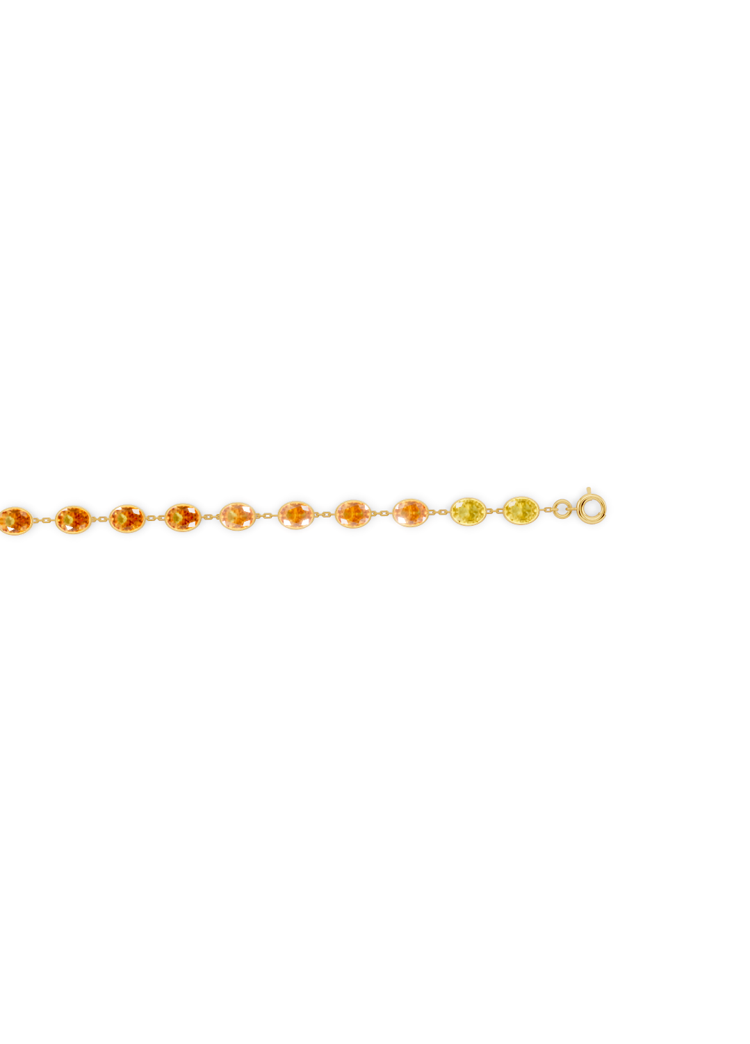 Multicolor Sapphire Bezel-Set Tennis Bracelet