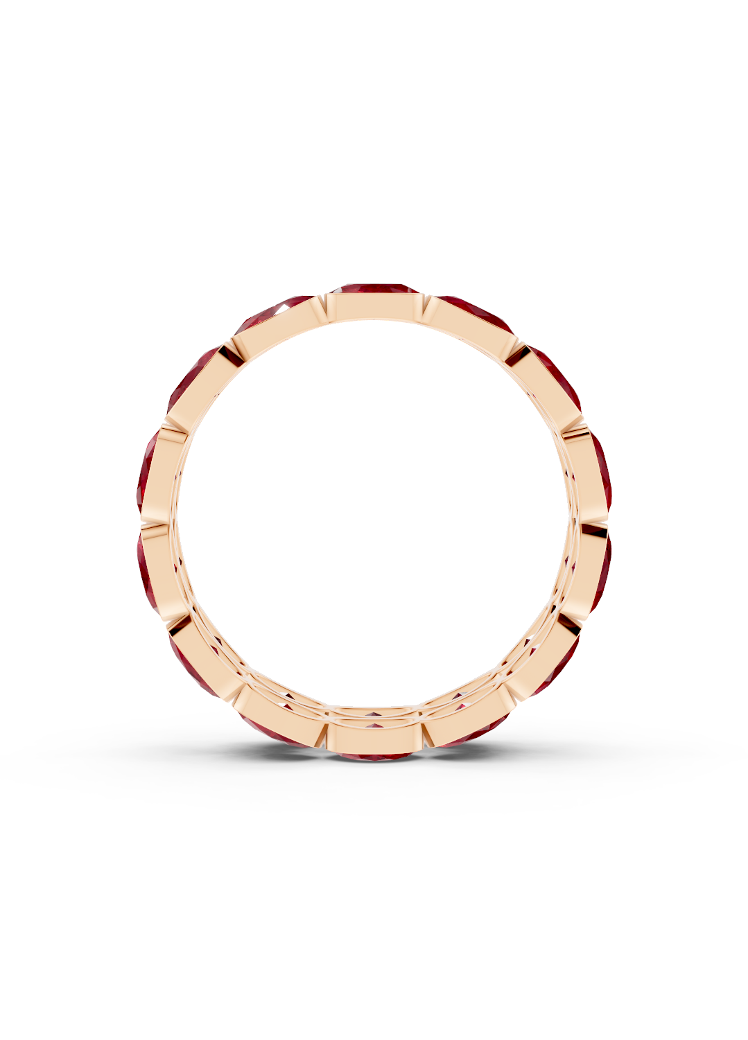 Ruby Oval Double-Row Eternity Ring