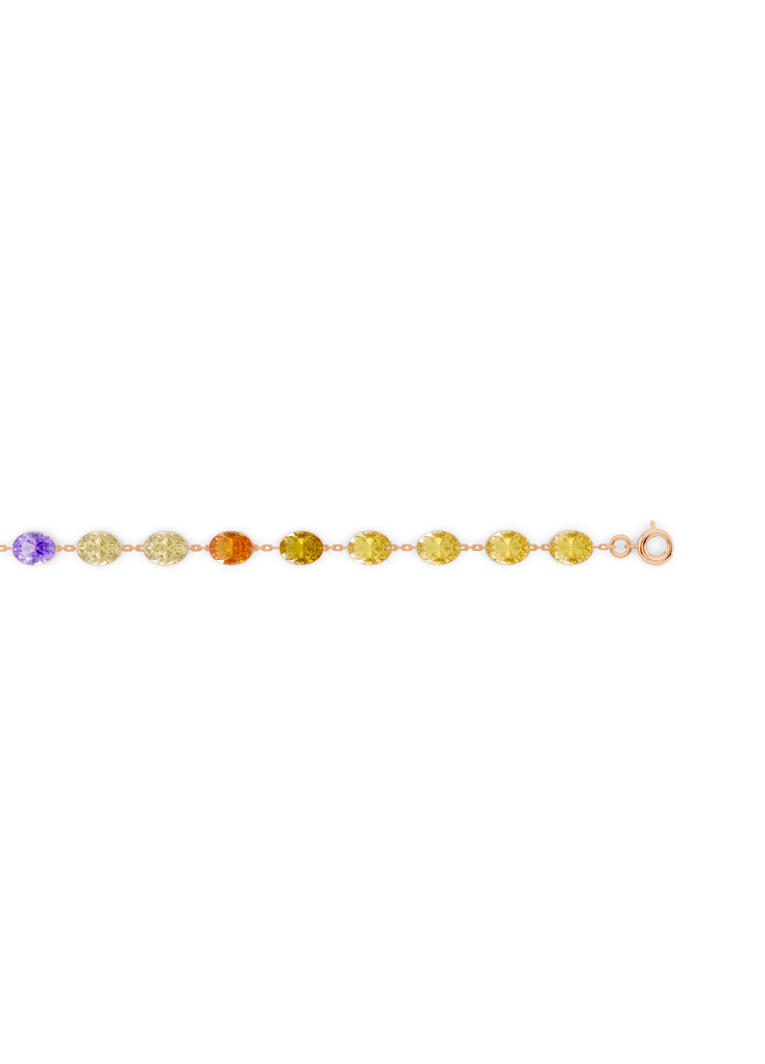 Multi-Color Sapphire Bezel-Set Bracelet