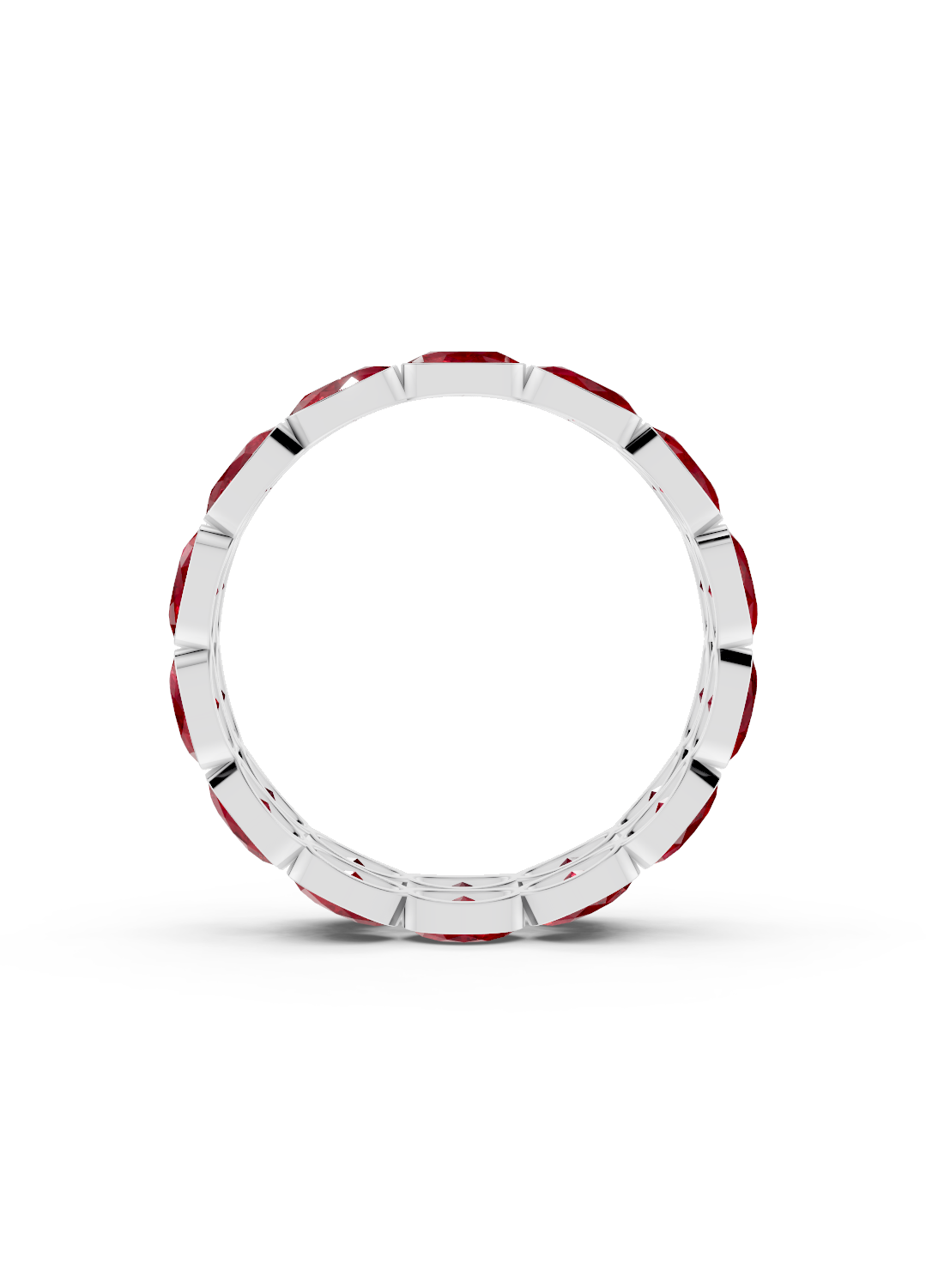 Ruby Oval Double-Row Eternity Ring