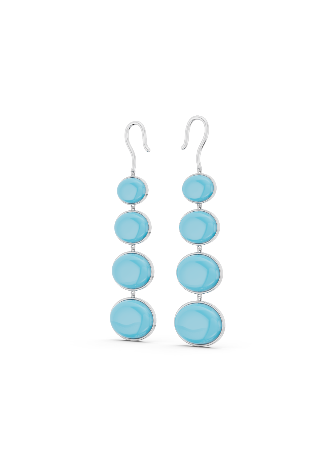 Quadruple Turquoise Drop Earrings