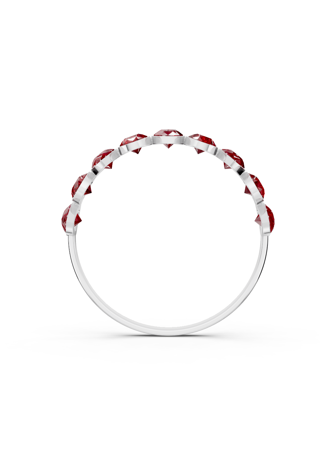 Ruby Alternating Pear Eternity Ring