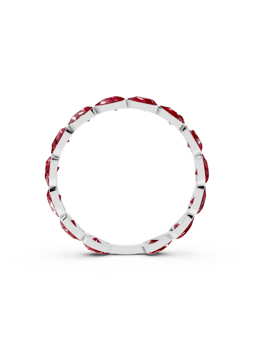 Ruby Pear Graduated Ring