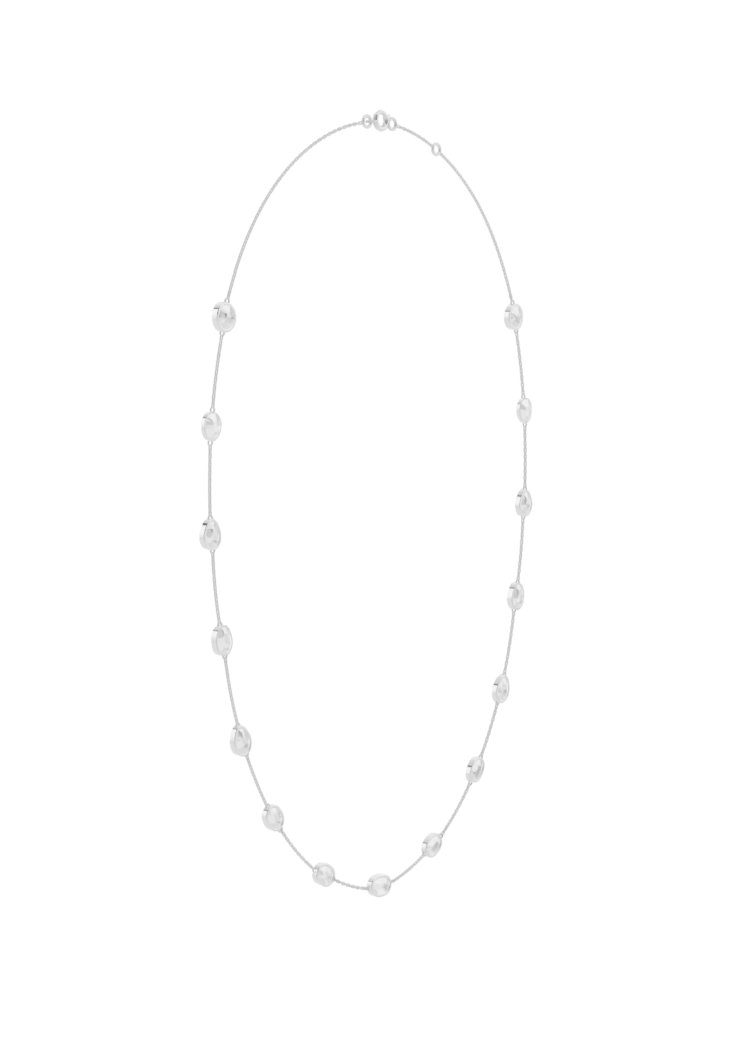 Diamond Bezel-Set Gold Necklace