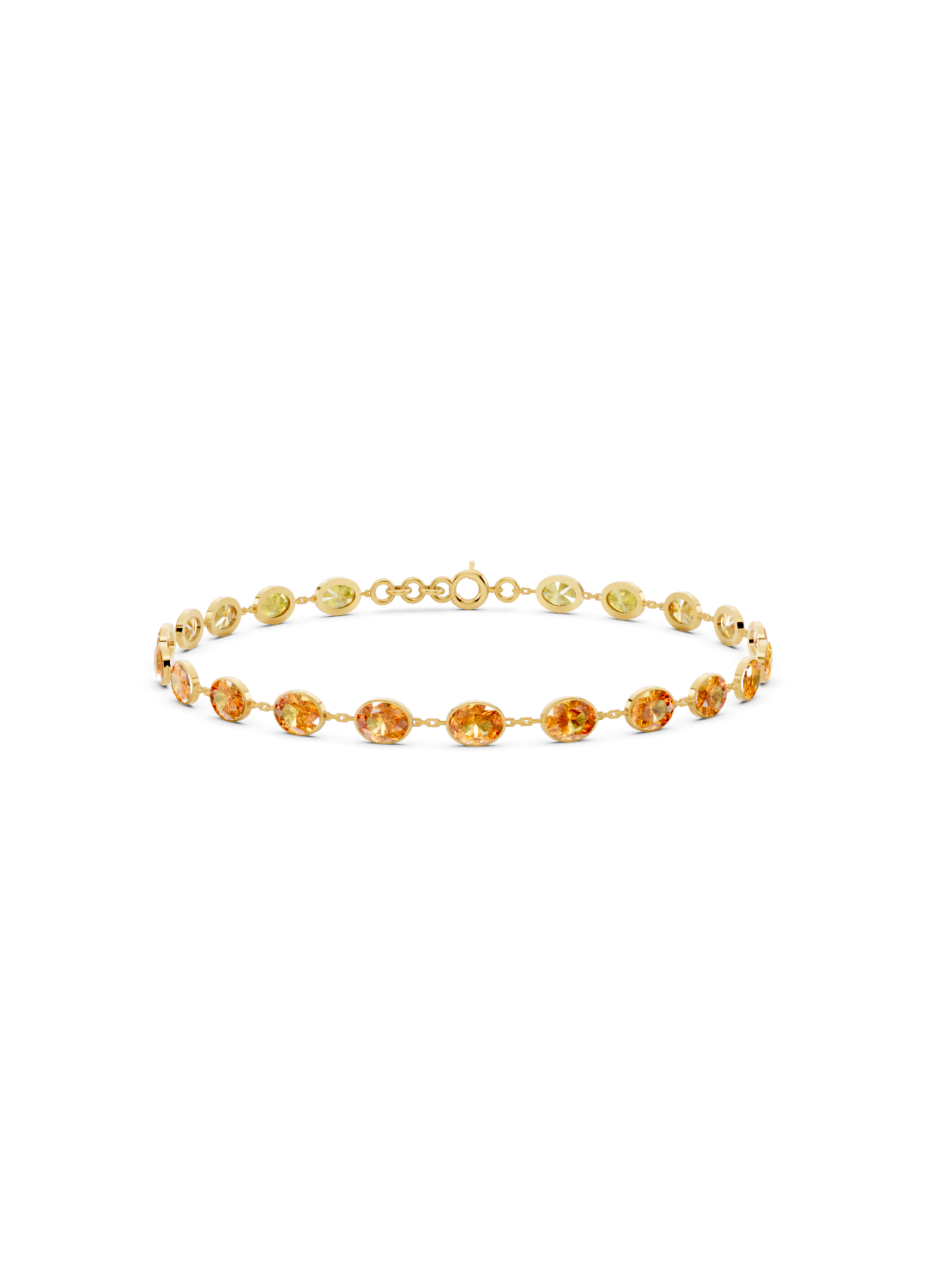 Multicolor Sapphire Bezel-Set Tennis Bracelet