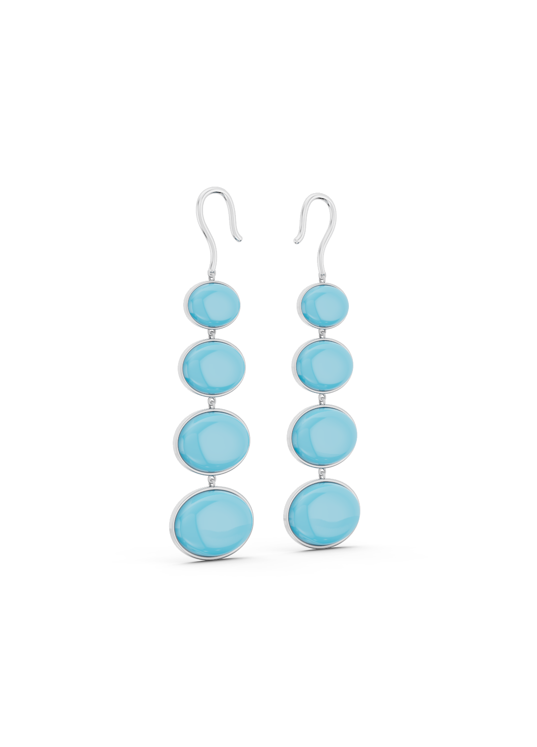 Quadruple Turquoise Drop Earrings